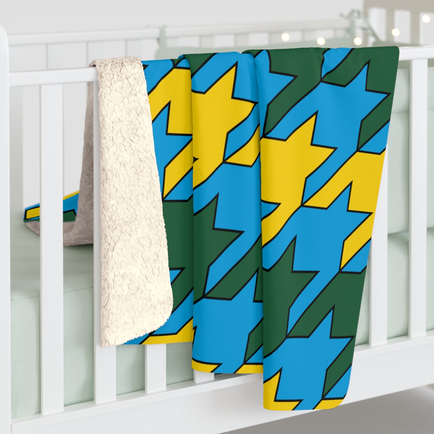 Rwanda Retro Houndstooth Blanket Throw