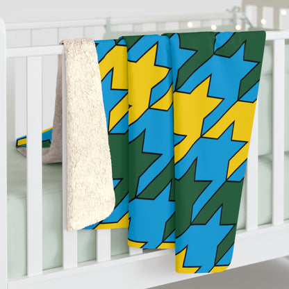 Rwanda Retro Houndstooth Blanket Throw