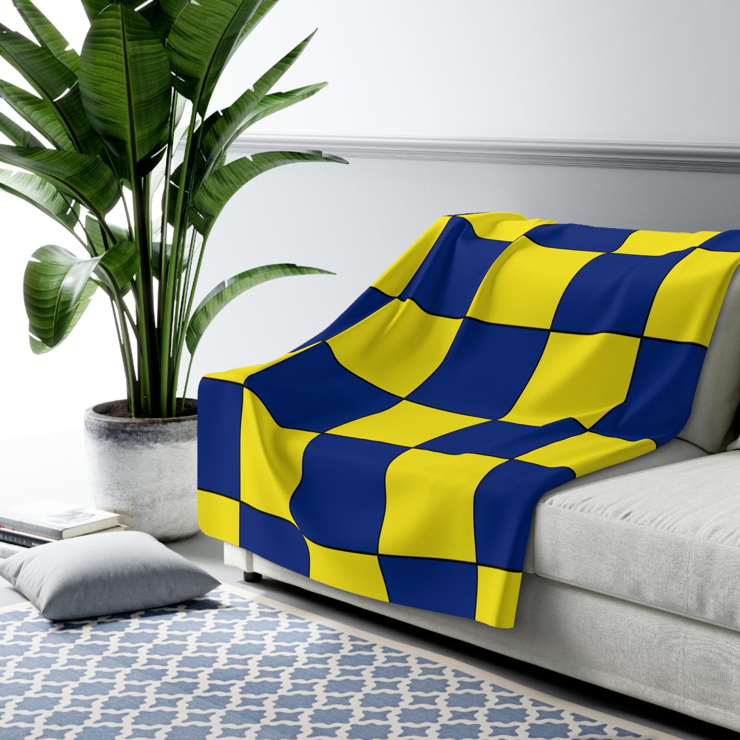 Curacao Retro Check Blanket Throw