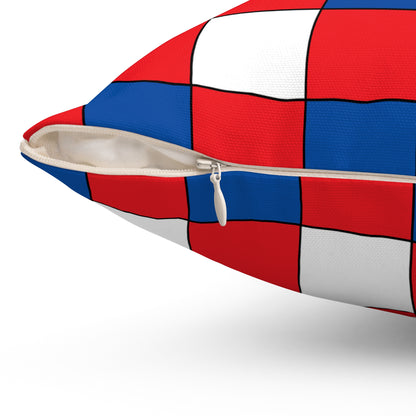 Slovakia Retro Check Cushion Pillow