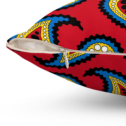 Antigua And Barbuda Retro Paisley Cushion Pillow