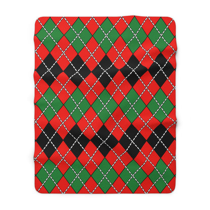 Malawi Retro Argyle Blanket Throw