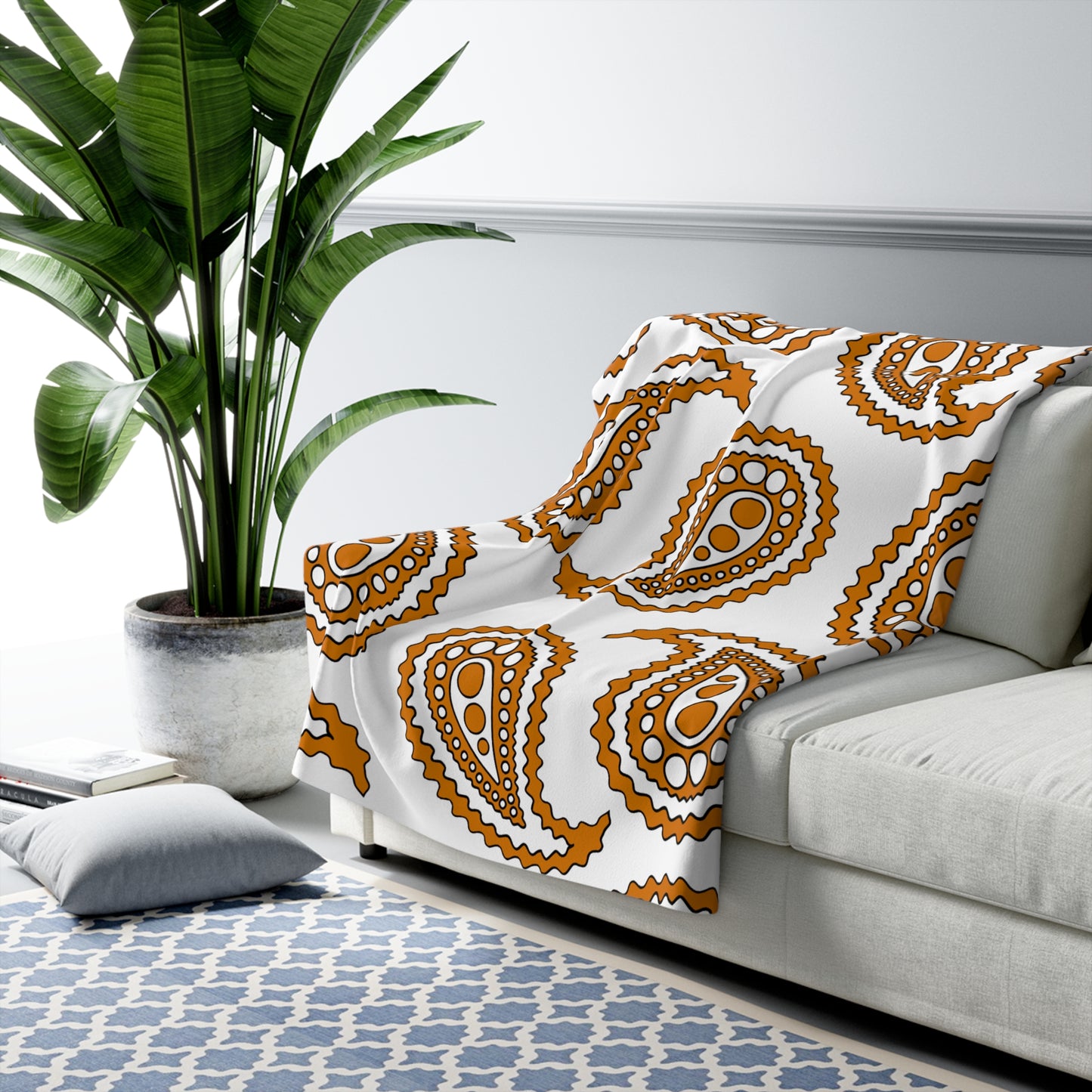 Cyprus Retro Paisley Blanket Throw
