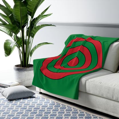 Turkmenistan Retro Target Blanket Throw