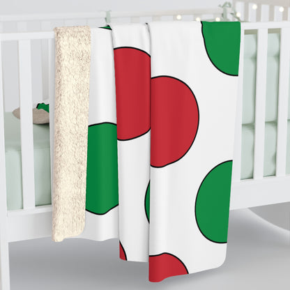 Italy Retro Polka Dots Blanket Throw