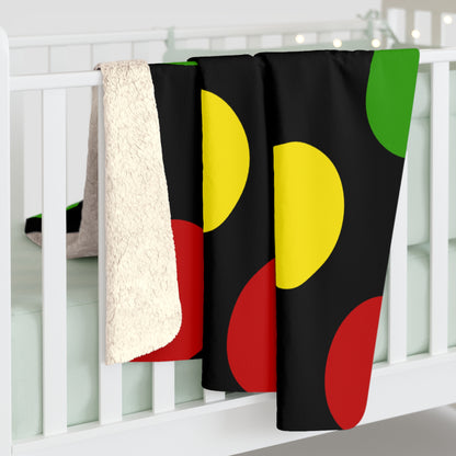 Saint Kitts And Nevis Retro Polka Dots Blanket Throw