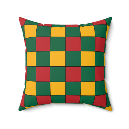 Lithuania Retro Check Cushion Pillow