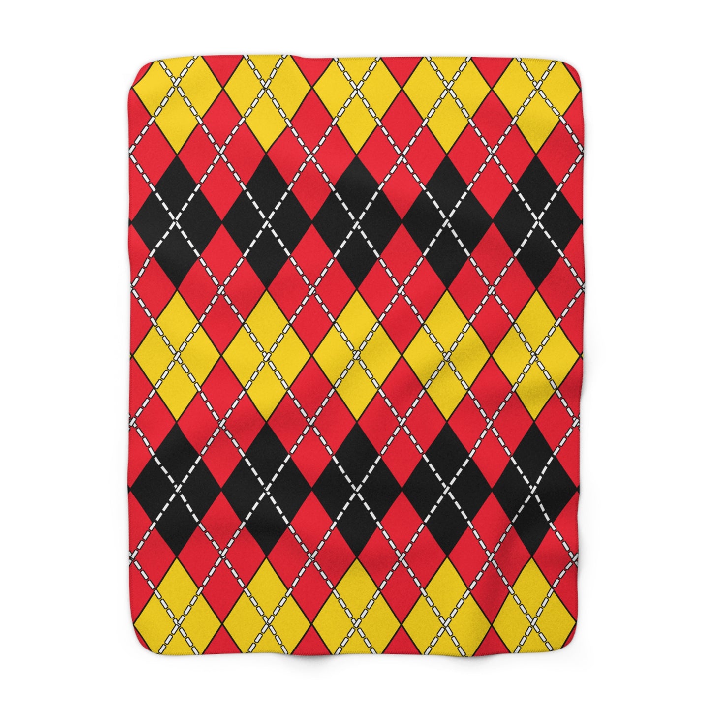Belgium Retro Argyle Blanket Throw