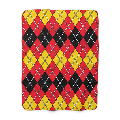 Belgium Retro Argyle Blanket Throw