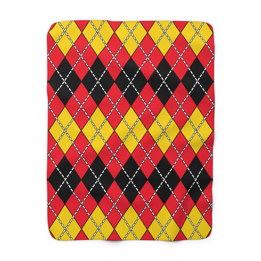 Belgium Retro Argyle Blanket Throw