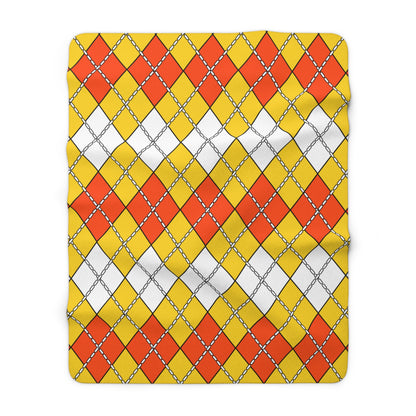 Bhutan Retro Argyle Blanket Throw