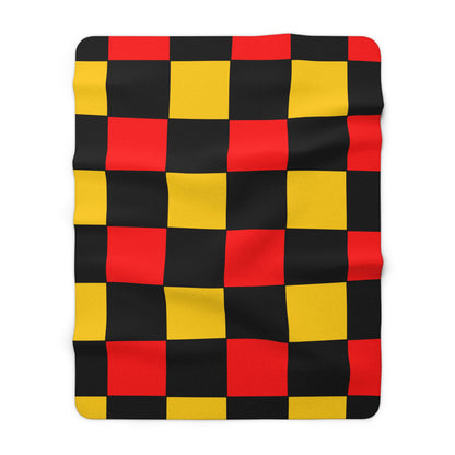 Germany Retro Check Blanket Throw