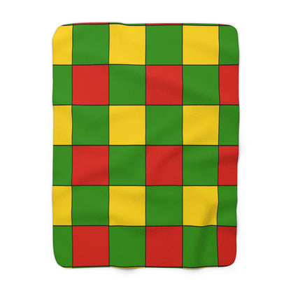 Benin Retro Check Blanket Throw
