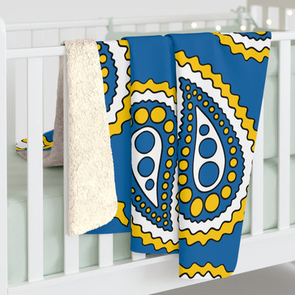 Canary Islands Retro Paisley Blanket Throw