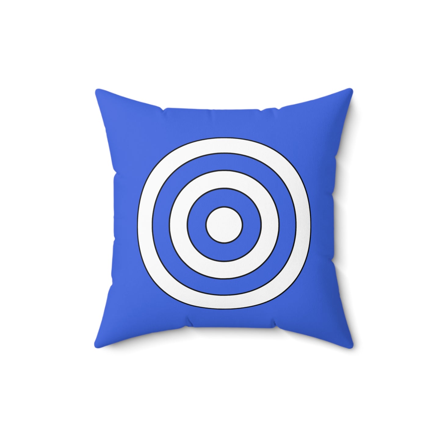 Royal Blue, White Retro Target Cushion Pillow