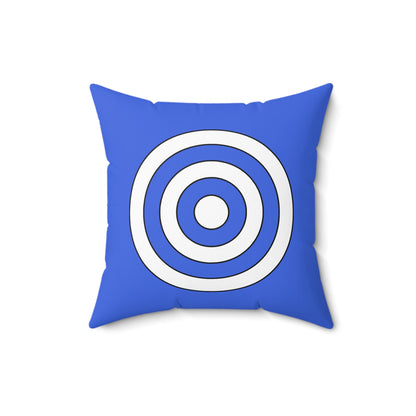 Royal Blue, White Retro Target Cushion Pillow