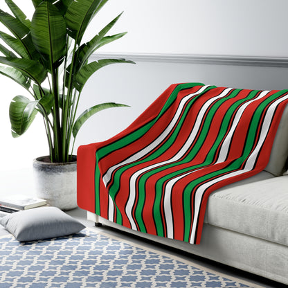 Pais Vasco Retro Stripes Blanket Throw