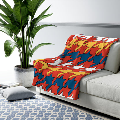 Kiribati Retro Houndstooth Blanket Throw