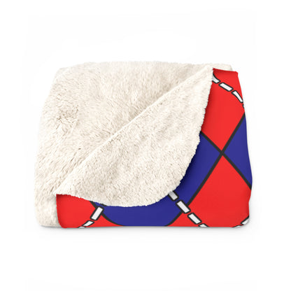 Croatia Retro Argyle Blanket Throw
