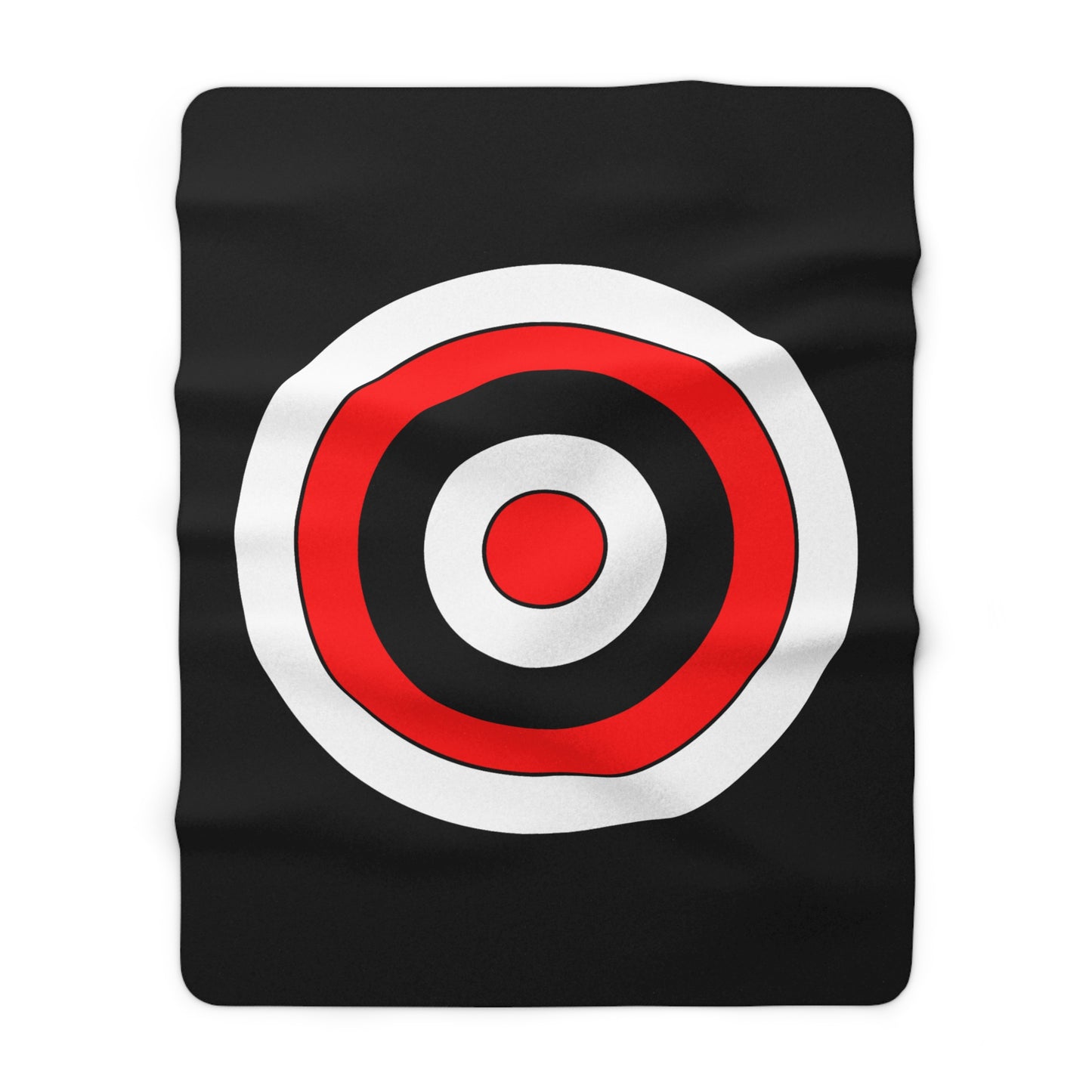 Black, White, Red Retro Target Blanket Throw