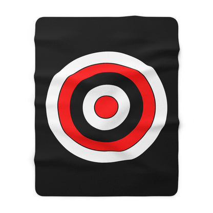 Black, White, Red Retro Target Blanket Throw