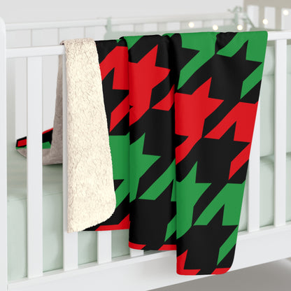 Libya Retro Houndstooth Blanket Throw