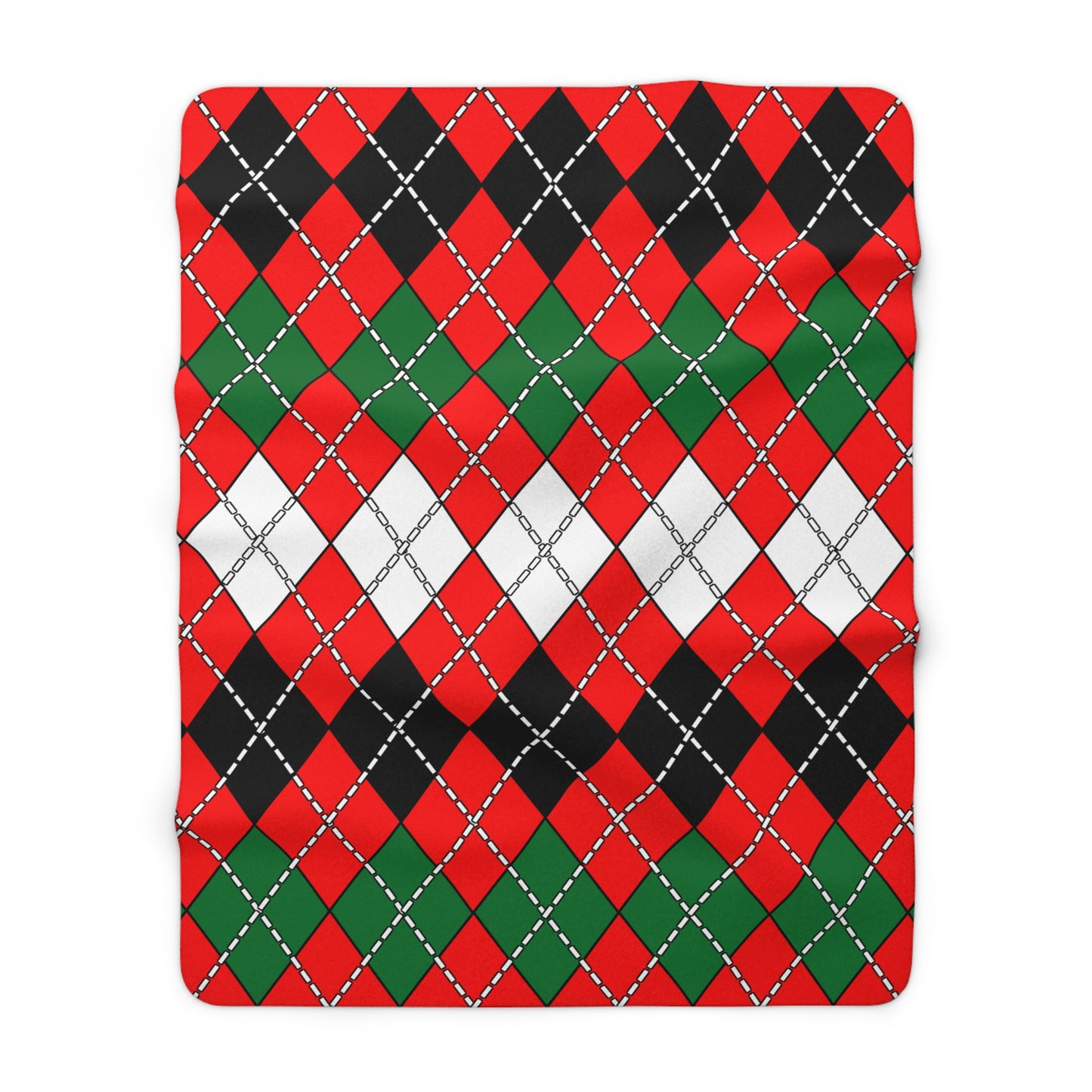 United Arab Emirates Retro Argyle Blanket Throw