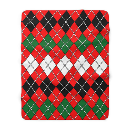 United Arab Emirates Retro Argyle Blanket Throw