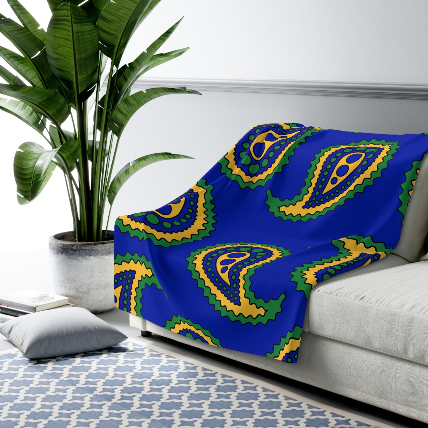 Christmas Island Retro Paisley Blanket Throw