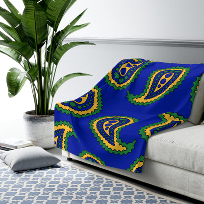 Christmas Island Retro Paisley Blanket Throw