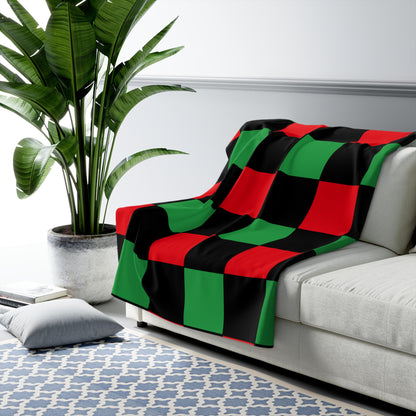 Libya Retro Check Blanket Throw
