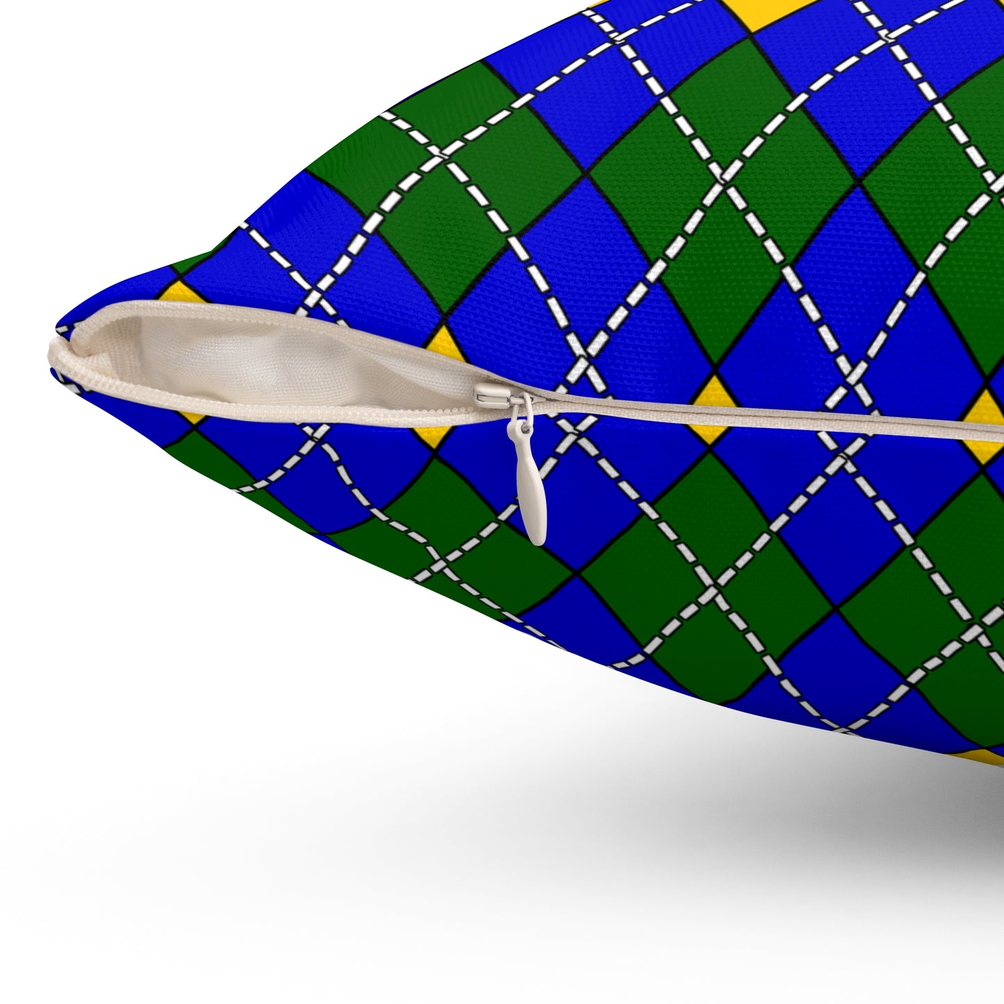 Solomon Islands Retro Argyle Cushion Pillow