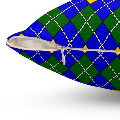 Solomon Islands Retro Argyle Cushion Pillow