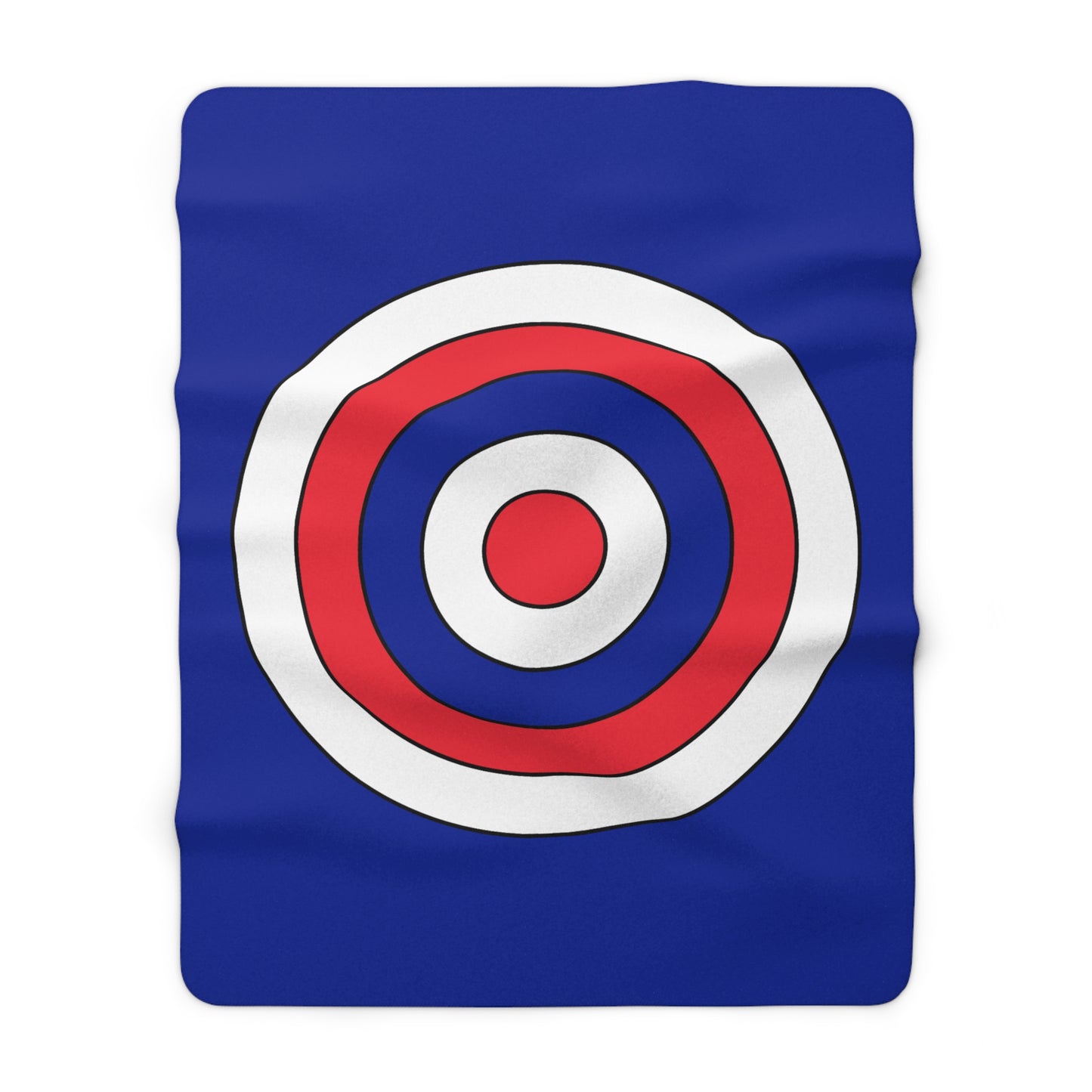 French Southern Territories Retro Target Blanket Throw