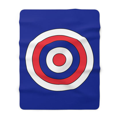 French Southern Territories Retro Target Blanket Throw