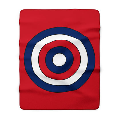 Lao Peoples Democratic Republic Retro Target Blanket Throw