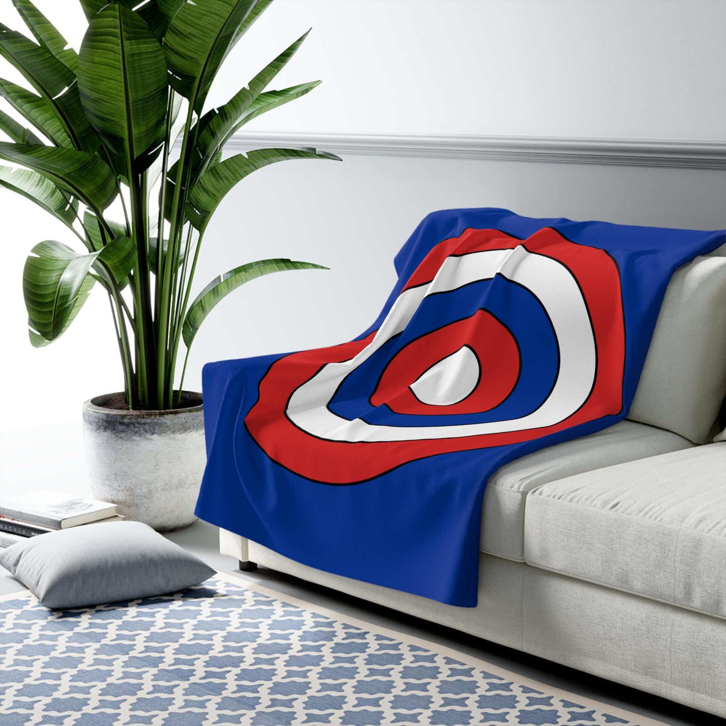 Iceland Retro Target Blanket Throw