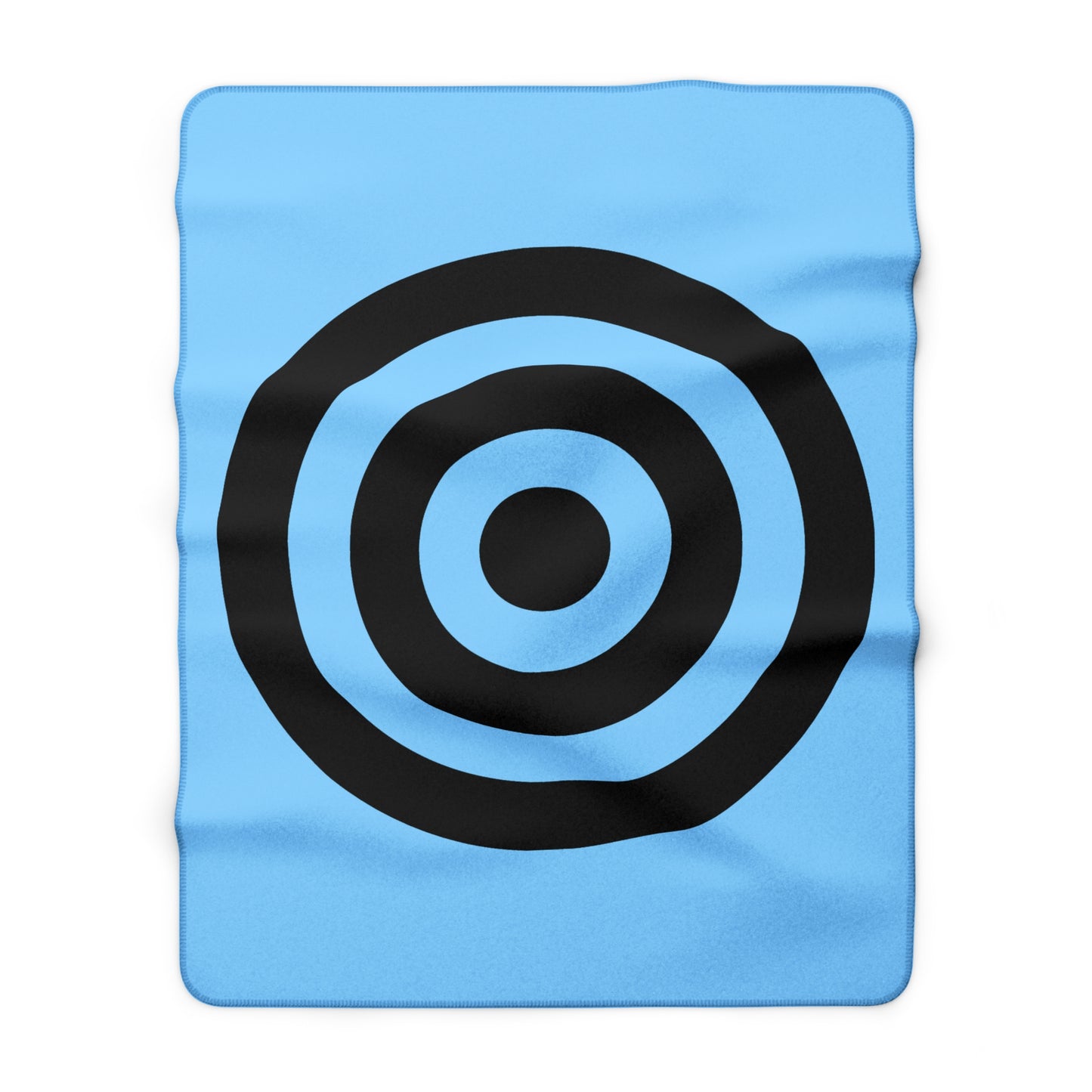 Light Blue, Black Retro Target Blanket Throw