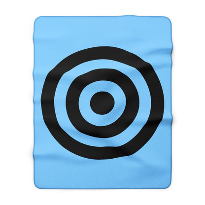 Light Blue, Black Retro Target Blanket Throw