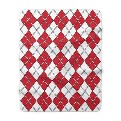 Jersey Retro Argyle Blanket Throw