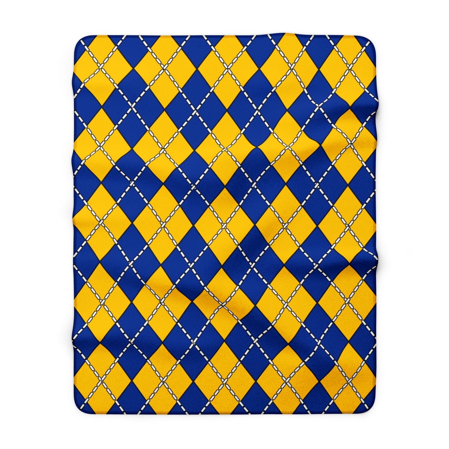 European Union Retro Argyle Blanket Throw