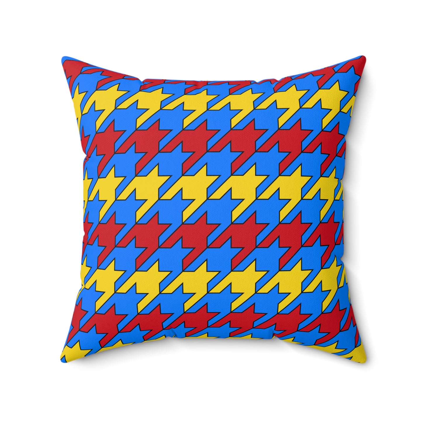 Democratic Republic of the Congo Retro Houndstooth Cushion Pillow