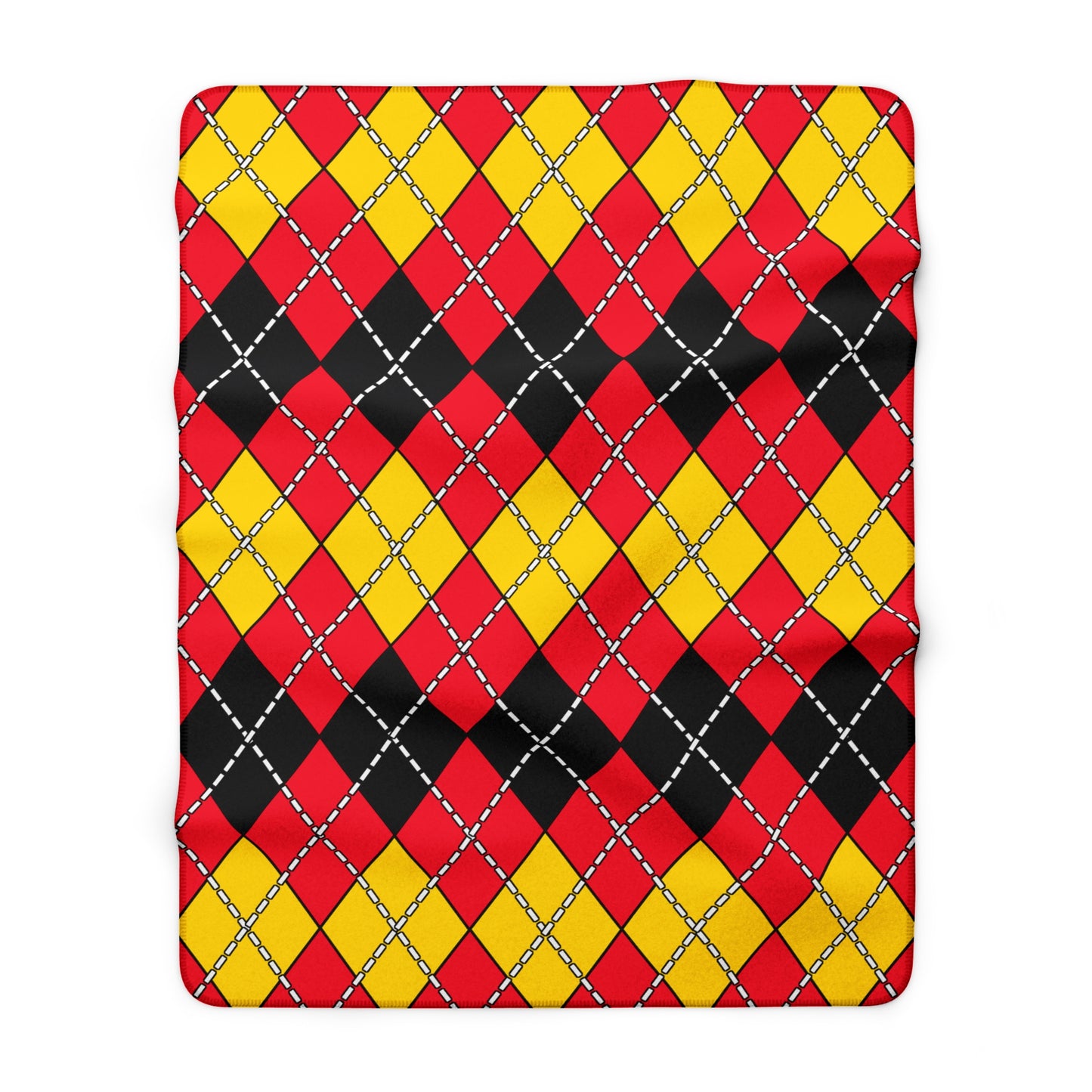 Belgium Retro Argyle Blanket Throw