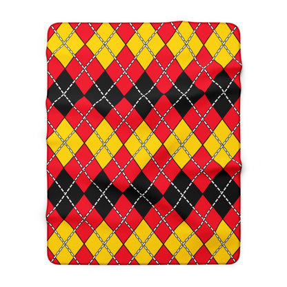 Belgium Retro Argyle Blanket Throw