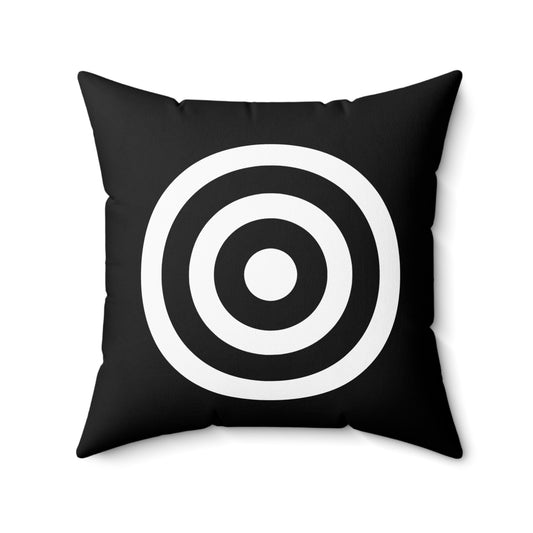 Black, White Retro Target Cushion Pillow