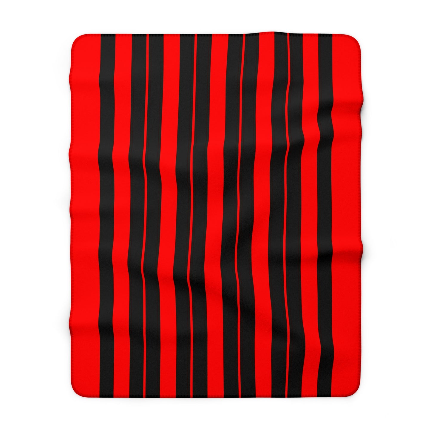 Red, Black Retro Stripes Blanket Throw