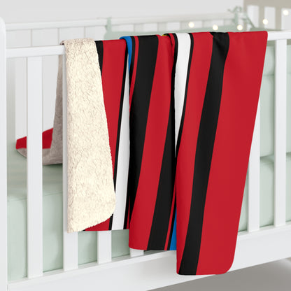 Antigua And Barbuda Retro Stripes Blanket Throw