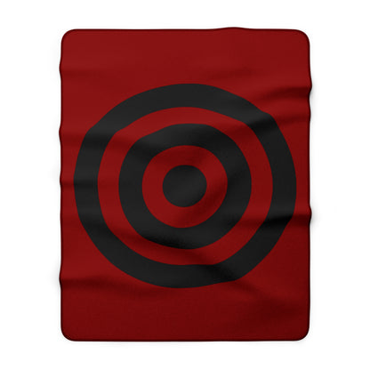 Dark Red, Black Retro Target Blanket Throw