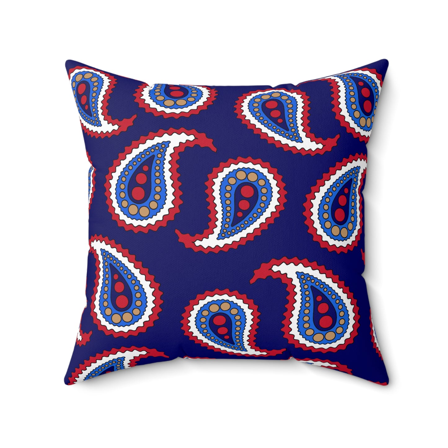 Tristan Da Cunha Retro Paisley Cushion Pillow