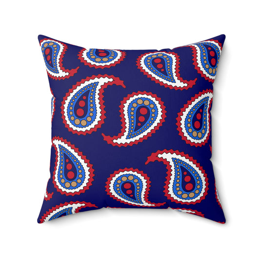 Tristan Da Cunha Retro Paisley Cushion Pillow